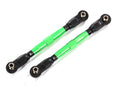 Toe links, front (TUBES green-anodized, 7075-T6 aluminum, stronger than titanium) (88mm) (2)/ rod ends, rear (4)/ rod ends, front (4)/ aluminum wrench (1)