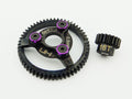 Hot Racing light weight hardened steel 18T/56T 32 pitch pinion and spur gear set for the Traxxas Bandit, Rustler, 2WD Slash, and 2WD Stampede